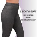 Thermo Leggings "gefüttert" S - 36/38 Schwarz (Jeans Optik)