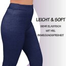 Thermo Leggings "gefüttert" L - 44/46 Blau (Jeans Optik)