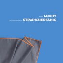 Sporttuch gerollt "grau" farbige Biese 40 x 80cm (inkl. Tasche) - Orange