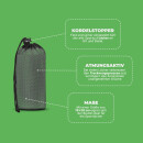 Sporttuch gerollt "grau" farbige Biese 50 x 100cm (inkl. Tasche) - Pink