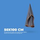 Sporttuch gerollt "grau" farbige Biese 50 x 100cm (inkl. Tasche) - Orange