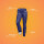 Thermo Leggings "weiches Innenfleece" L Blau (Jeans Optik)