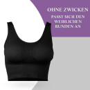 Komfort-BH (breites Unterbrust-Stützband) Schwarz L - 44/46
