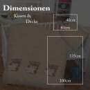 Kinderbettwäsche 2-teilig Baumwolle 100x135/40x60cm Bär mit Stern