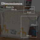 Kinderbettwäsche 2-teilig Baumwolle 100x135/40x60cm Koala & Giraffe