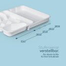 Besteckkasten Weiß 26-46 cm ausziehbar