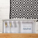 Besteckkasten Weiß 26-46 cm ausziehbar