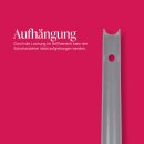 Schuhlöffel Kunststoff - Grau - 64cm (2er Pack)