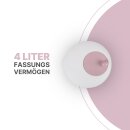 Salatschleuder inkl. Sieb und Deckel Rosa 4 Liter
