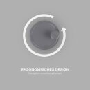 Salatschleuder inkl. Sieb und Deckel Grau 2,7 Liter