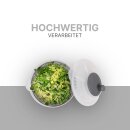 Salatschleuder inkl. Sieb und Deckel Grau 2,7 Liter