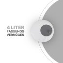 Salatschleuder inkl. Sieb und Deckel Grau 4 Liter