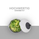 Salatschleuder inkl. Sieb und Deckel Grau 4 Liter