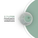 Salatschleuder inkl. Sieb und Deckel Grün 2,7 Liter