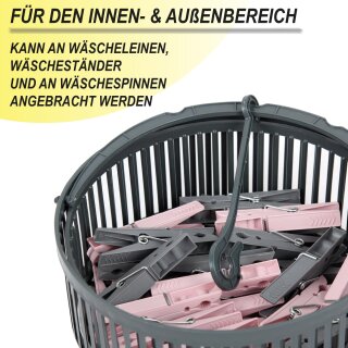 SIDCO Wäscheklammerkorb Teleskopierbar – Mit 40  Produktbild-Vorschau 5
