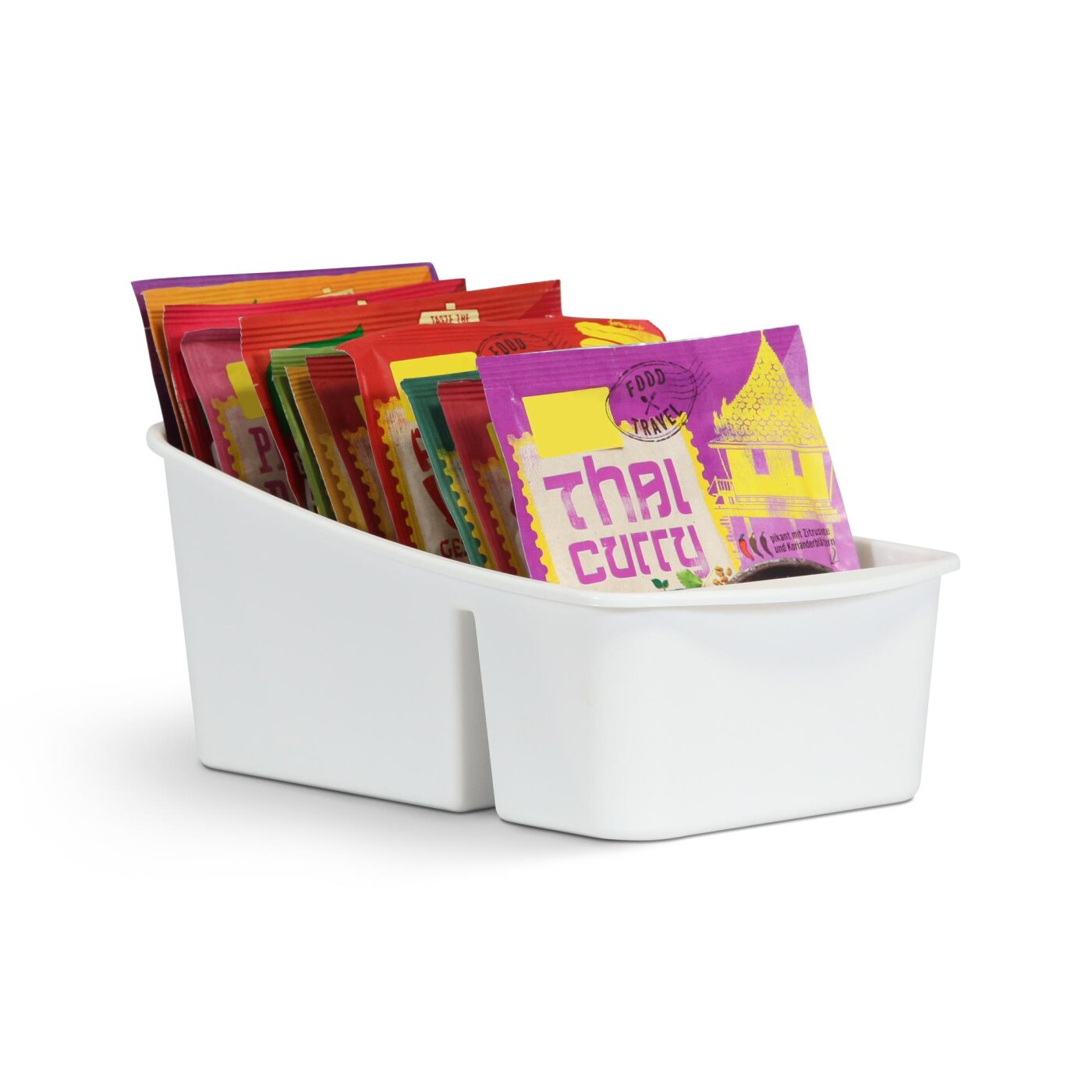 Küchenorganizer für Gewürze und Tüten