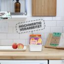 Küchenorganizer für Gewürze und Tüten - weiß