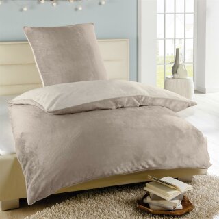 Wende-Bettwäsche Cashmere Touch - Wolkenschloss - Natur - Taupe