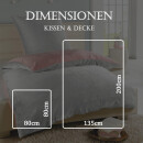 Wende-Bettwäsche 2-teilig "Cashmere Touch" 135x200/80x80cm Silber/Rose
