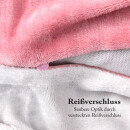 Wende-Bettwäsche 2-teilig "Cashmere Touch" 135x200/80x80cm Silber/Rose