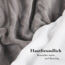 Wende-Bettwäsche 2-teilig "Cashmere Touch" 135x200/80x80cm Weiß/Grau