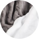 Wende-Bettwäsche 2-teilig "Cashmere Touch" 135x200/80x80cm Weiß/Grau