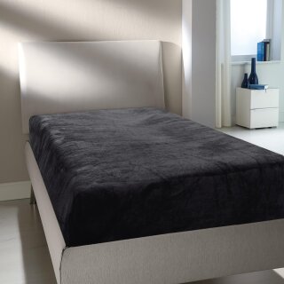 Spannbettlaken "Wolkenschloss" Cashmere Touch 90/100x200cm Anthrazit