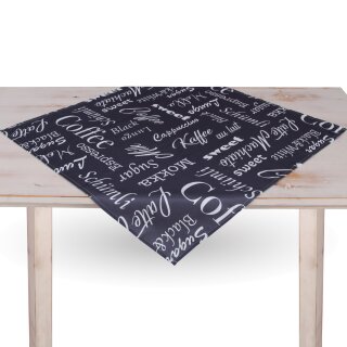 Tischdecke mit brillantem Druck Anthrazit (Coffee) 80 x 80cm