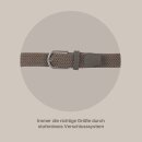 Stretchgürtel geflochten aus Stoff "Stretch" Unisex Taupe 85cm