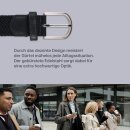 Stretchgürtel aus Stoff stufenlos Schwarz 85cm