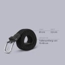 Stretchgürtel aus Stoff stufenlos Schwarz 85cm