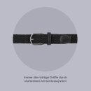 Stretchgürtel geflochten aus Stoff "Stretch" Unisex Schwarz 85cm