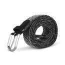 Stretchgürtel aus Stoff stufenlos Schwarz & Weiß 85cm