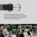 Stretchgürtel aus Stoff stufenlos Schwarz & Weiß 85cm