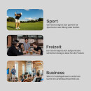 Stretchgürtel aus Stoff stufenlos Schwarz & Weiß 85cm