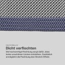 Stretchgürtel geflochten aus Stoff "Stretch" Unisex Blau & Weiß 85cm