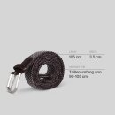 Stretchgürtel aus Stoff stufenlos Braun & Grau 85cm