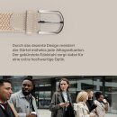 Stretchgürtel geflochten aus Stoff "Stretch" Unisex Beige 105cm