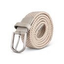 Stretchgürtel aus Stoff stufenlos Creme 105cm