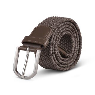 Stretchgürtel geflochten aus Stoff "Stretch" Unisex Taupe 105cm