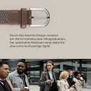 Stretchgürtel geflochten aus Stoff "Stretch" Unisex Taupe 105cm