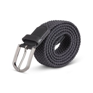 Stretchgürtel geflochten aus Stoff "Stretch" Unisex Anthrazit 105cm