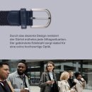 Stretchgürtel aus Stoff stufenlos Dunkelblau 105cm
