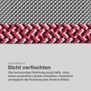 Stretchgürtel aus Stoff stufenlos Rot/Blau/Weiß 105cm