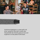 Stretchgürtel aus Stoff stufenlos Schwarz & Weiß 105cm