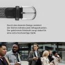 Stretchgürtel aus Stoff stufenlos Schwarz & Grau 105cm