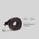 Stretchgürtel aus Stoff stufenlos Braun & Grau 105cm