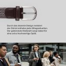 Stretchgürtel geflochten aus Stoff "Stretch" Unisex Braun & Grau 105cm