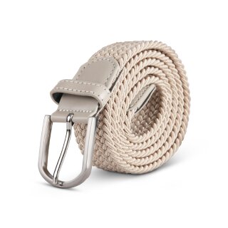 Stretchgürtel aus Stoff stufenlos Creme 125cm