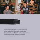 Stretchgürtel geflochten aus Stoff "Stretch" Unisex Schwarz 125cm